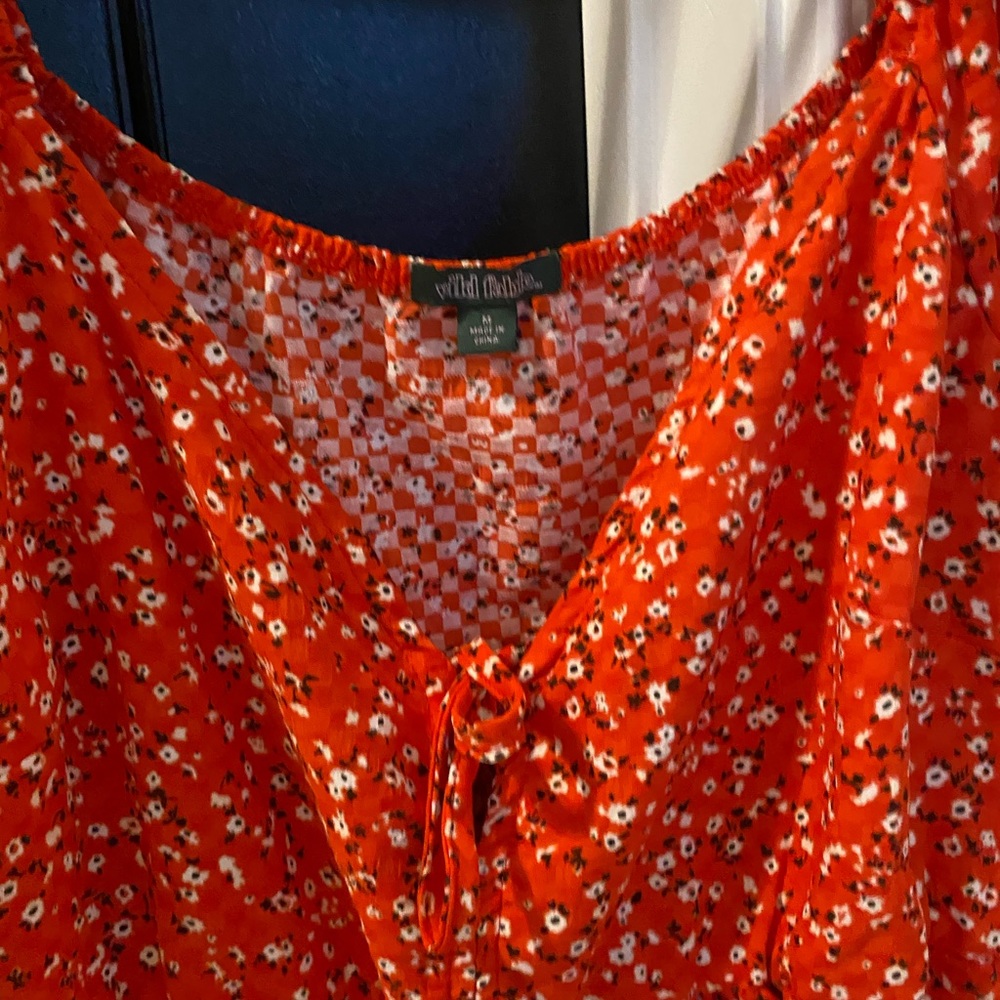 Red Floral Dress - Picture 4 of 4